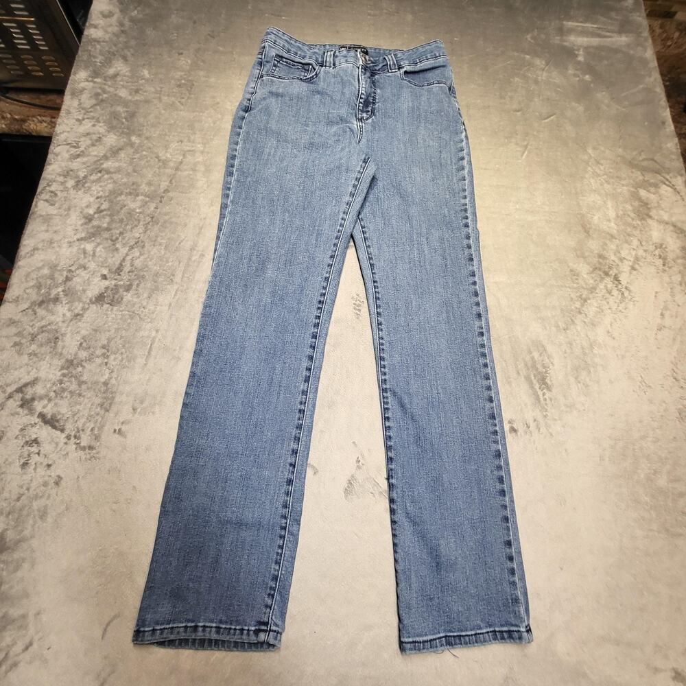 Lee Jeans Womens 8 Blue Straight Classic Mid Rise Stretch‎ Denim
